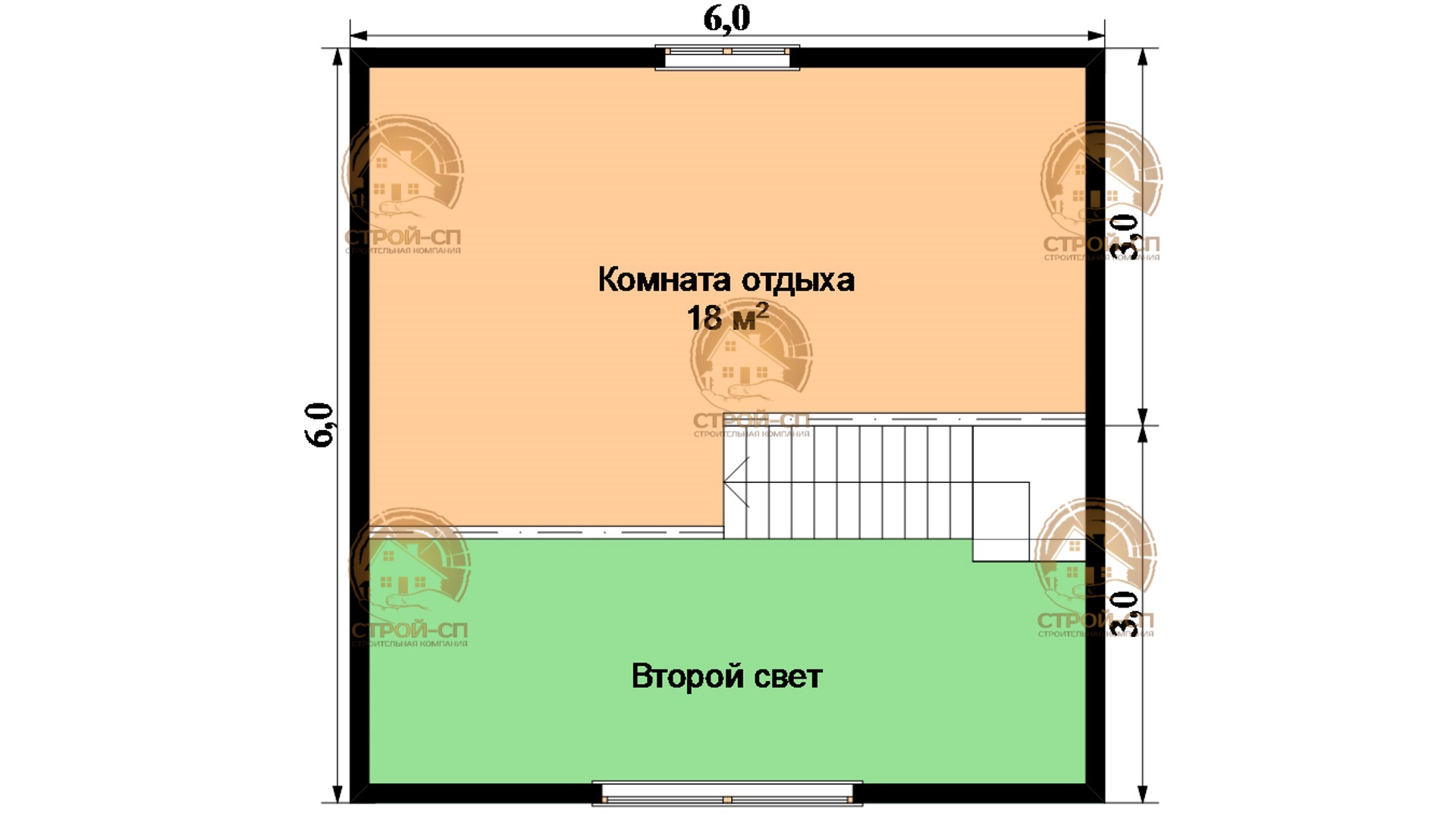 ⛪️ Проект бани из бруса ДБ05 цена под ключ в Москве и СПб